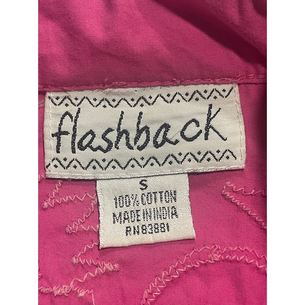 Vtg Flashback Button Front Jacket 100% Cotton Emb… - image 2